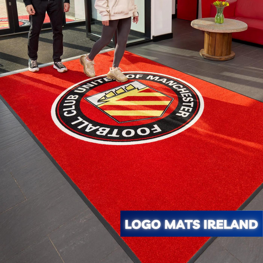 custom large size washable logo mat indoor