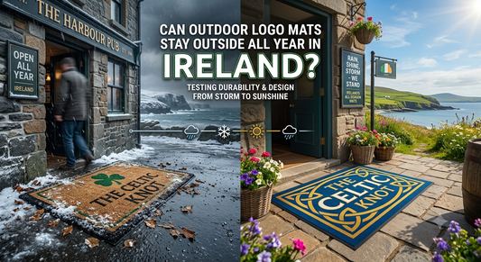 Can Outdoor Logo Mats Stay Outside All Year in Ireland?