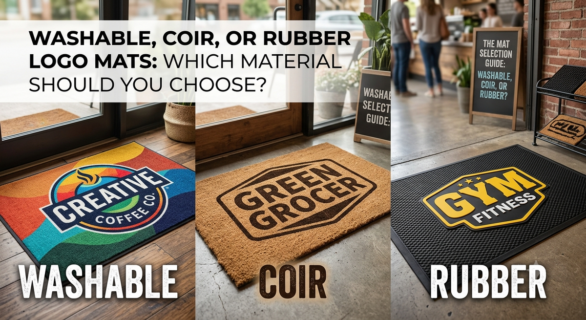 Washable, Coir or Rubber Logo Mats: Which Material Should You Choose?