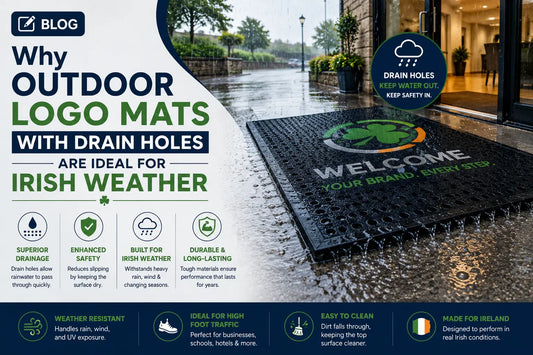 Why Outdoor Logo Mats with Drain Holes are Ideal for Irish Weather