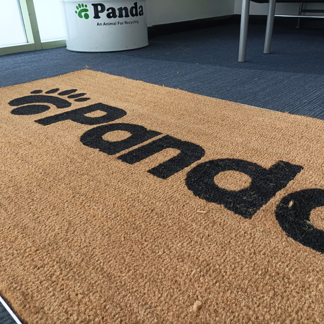 coir mat with logo