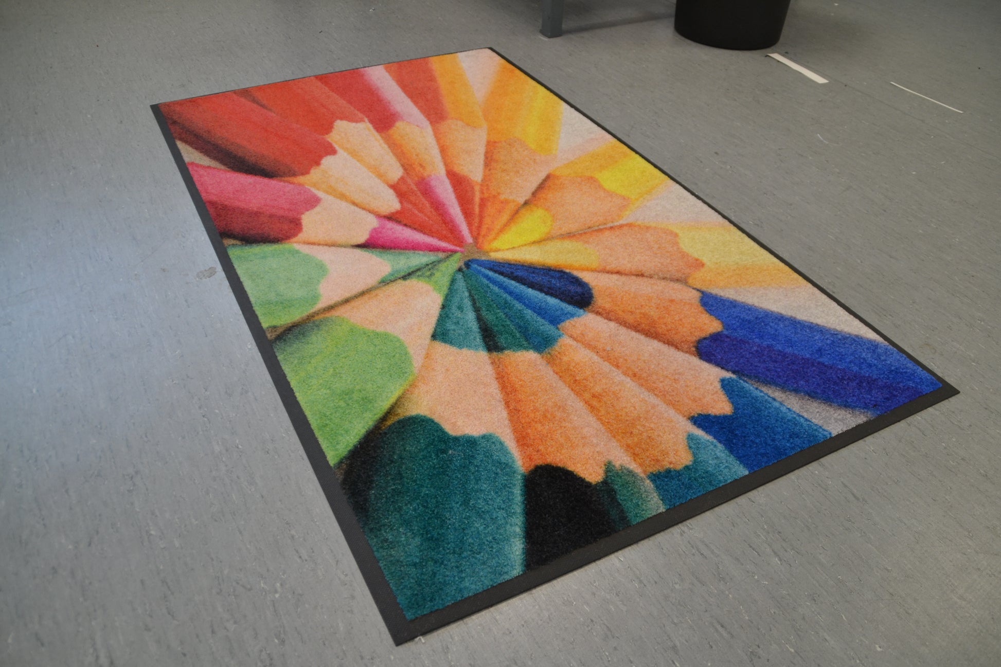 multicolor outdoor logo mat