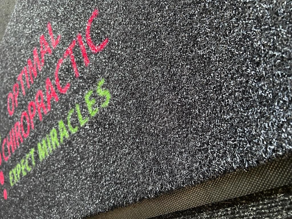 outdoor logo mat gray color